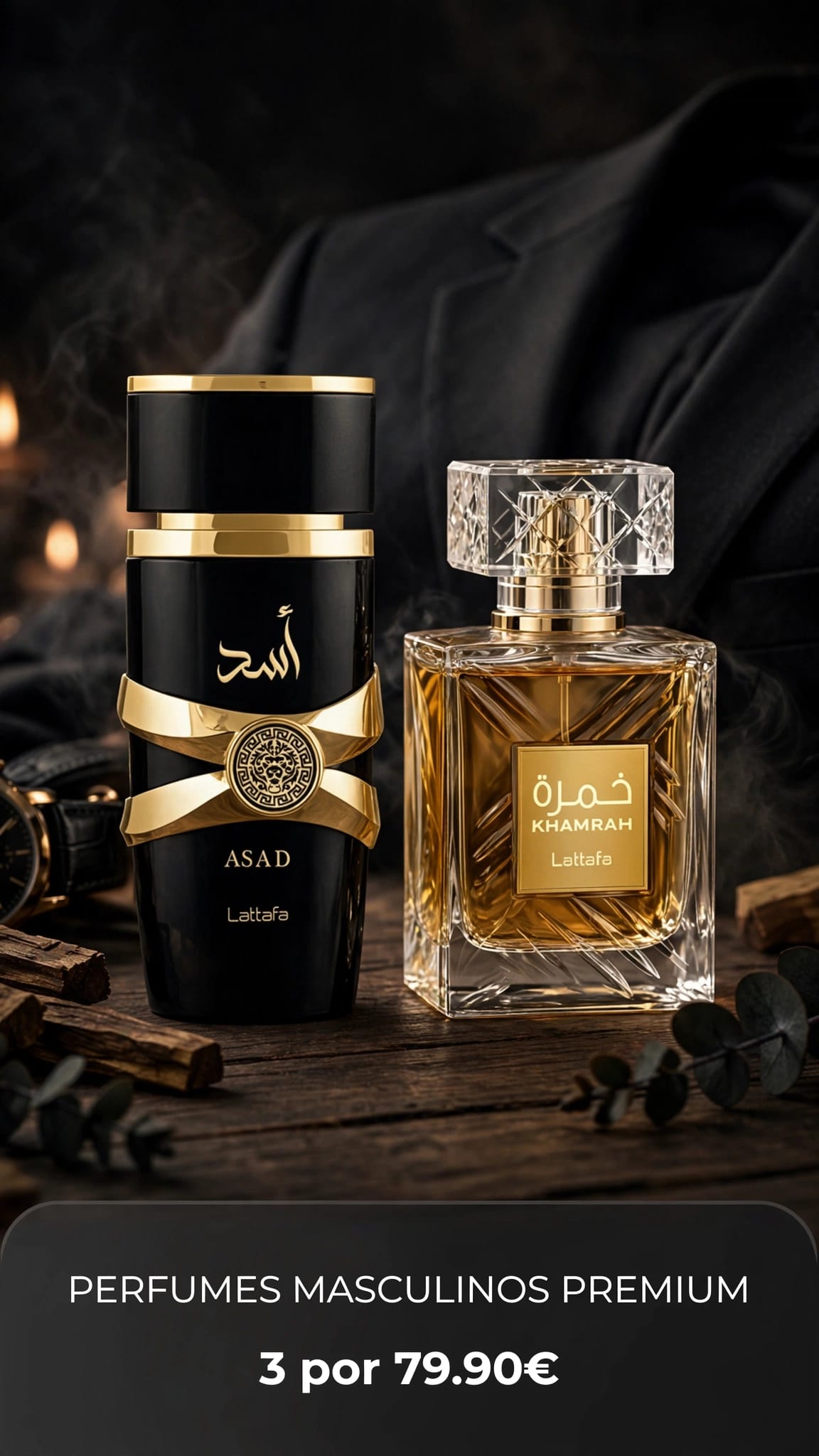 ASAD + KHAMRAH - Perfumes Masculinos Premium 3 por 79.90€